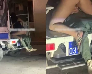Cực Sốc cặp đôi public ngay trên xe CA Phường giữa phố xã đông người